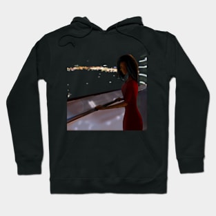 Lady at balcony Hoodie